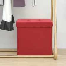 vidaXL bordó összecsukható művászon tárolóülőke