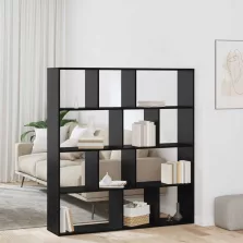   vidaXL Könyvespolc Fekete tölgy 132 x 29 x 141,5 cm Faanyag