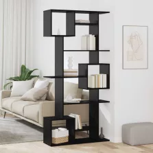 vidaXL Könyvespolc Fekete tölgy 92 x 29 x 188 cm Faanyag
