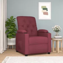 vidaXL bordó dönthető szövet fotel