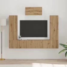 vidaXL TV szekrény garnitúra 7 pcs Artisan tölgy Faanyag