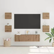 vidaXL TV szekrény garnitúra 6 pcs Artisan tölgy Faanyag