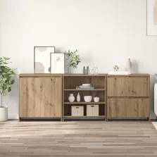   vidaXL Széf fiókkal 3 pcs Artisan tölgy 70 x 41 x 75 cm Faanyag