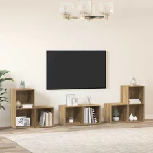   vidaXL TV Szekrény Szett 6 pcs Artisan tölgy 37 x 35 x 72 cm Faanyag