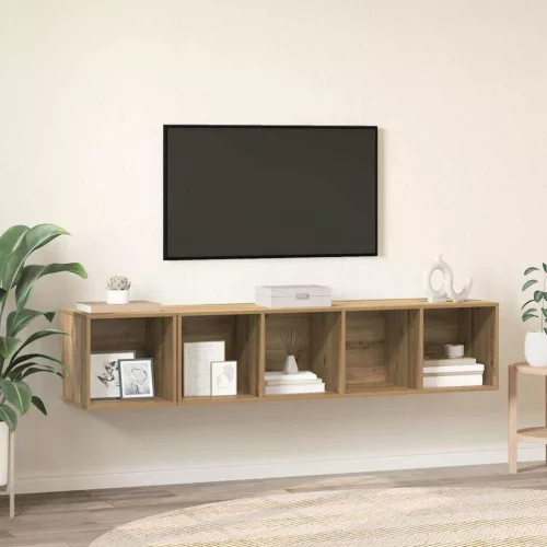 vidaXL TV Szekrény Szett 2 pcs kézműves tölgy 37 x 37 x 142.5 cm
