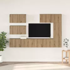   vidaXL TV szekrény garnitúra 6 pcs kézműves tölgy 30.5 x 30 x 90 cm