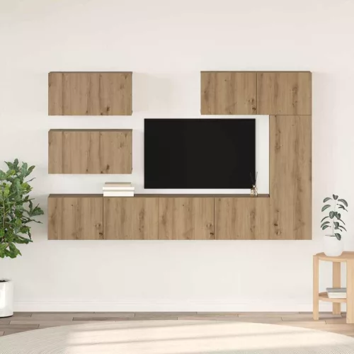 vidaXL TV szekrény garnitúra 6 pcs kézműves tölgy 30.5 x 30 x 90 cm