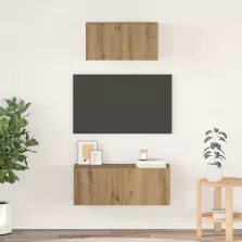 vidaXL TV szekrény garnitúra 2 pcs Artisan tölgy Faanyag