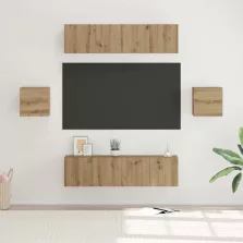 vidaXL TV szekrény garnitúra 6 pcs Artisan tölgy Faanyag