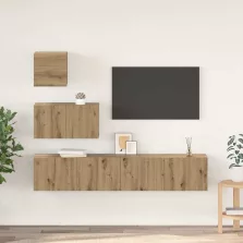   vidaXL TV szekrény garnitúra 4 pcs kézműves tölgy 80 x 30 x 30 cm