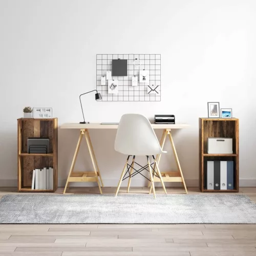 vidaXL TV szekrény garnitúra 2 pcs Öreg fa Faanyag