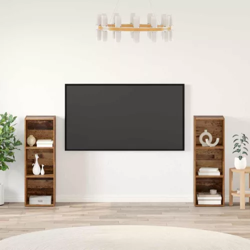vidaXL TV szekrény garnitúra 2 pcs Régi fa 107 x 35 x 37 cm Faanyag