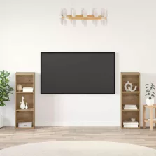   vidaXL TV szekrény garnitúra 2 pcs kézműves tölgy 107 x 35 x 37 cm