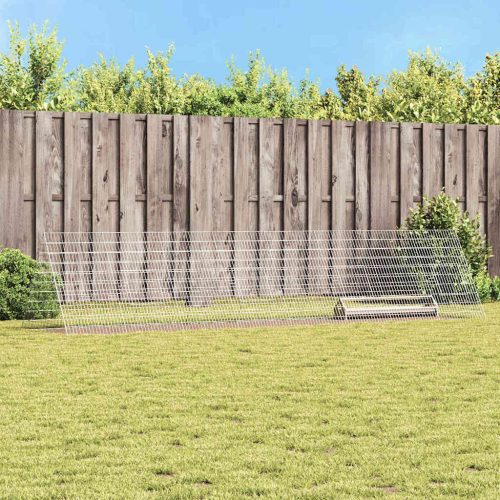 vidaXL Csirkeketrec Ezüst 430 x 100 x 85 cm Horganyzott acél