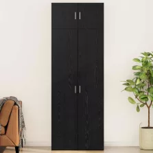 vidaXL Tárolószekrény 3 pcs Fekete tölgy