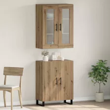vidaXL Magasfiú kézműves tölgy 69.5 x 34 x 90 cm Faanyag