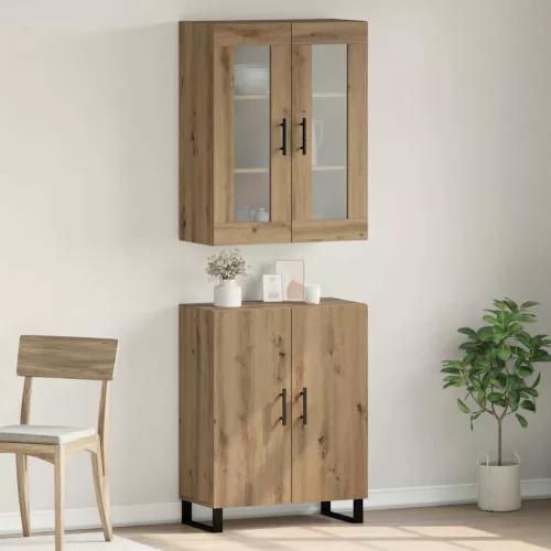 vidaXL Magasfiú kézműves tölgy 69.5 x 34 x 90 cm Faanyag