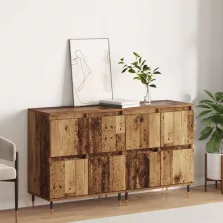 vidaXL Tárolószekrény 2 pcs Öreg fa 60 x 35 x 70 cm