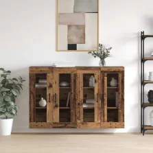  vidaXL Fali Szekrények 2 pcs Régi fa 69,5 x 34 x 90 cm Faanyag