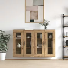   vidaXL Fali Szekrények 2 pcs kézműves tölgy 69,5 x 34 x 90 cm Faanyag