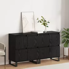 vidaXL Széf 2 pcs Fekete tölgy 60 x 35 x 70 cm