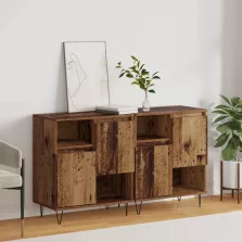 vidaXL Széf 2 pcs Öreg fa 60 x 35 x 70 cm