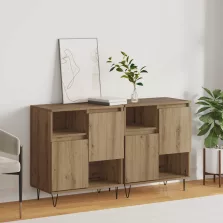 vidaXL Széf 2 pcs Artisan tölgy 60 x 35 x 70 cm