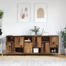 vidaXL Széf 3 pcs Öreg fa 60 x 35 x 70 cm