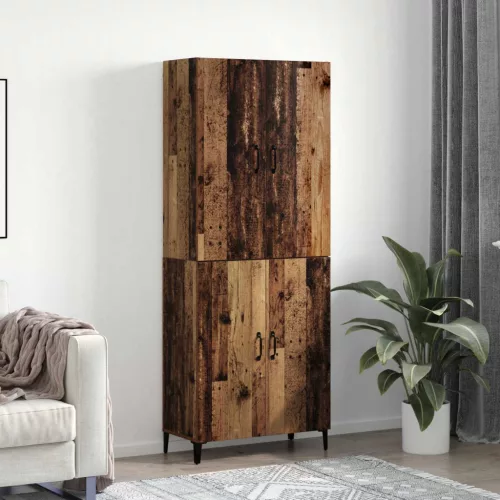 vidaXL Magasfiú 2 pcs Régi fa Faanyag