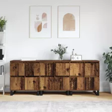 vidaXL Széf 3 pcs Öreg fa 60 x 35 x 70 cm