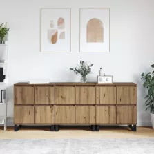 vidaXL Széf 3 pcs Artisan tölgy 60 x 35 x 70 cm