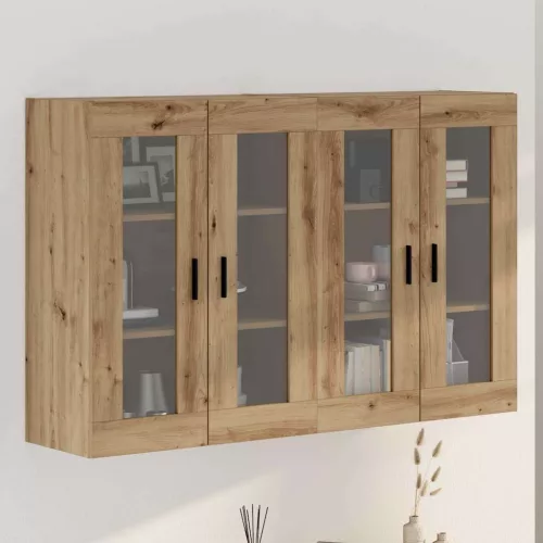 vidaXL Fali Szekrények 2 pcs kézműves tölgy 69.5 x 34 x 90 cm
