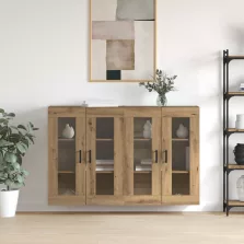   vidaXL Fali Szekrények 2 pcs kézműves tölgy 69,5 x 34 x 90 cm Faanyag