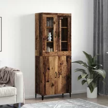 vidaXL Magasfiú 2 pcs Régi fa Faanyag