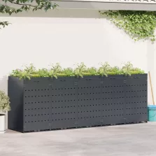   vidaXL Gurulós kuka tároló 5 kukához Antracit 340 x 77,5 x 121,5 cm