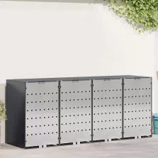  vidaXL Gurulós kuka tároló 3 kukához Antracit 340 x 77.5 x 115.5 cm