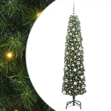   vidaXL Mű karácsonyfa 300 LED-del Zöld 180 cm PVC, acél és műanyag