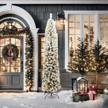   vidaXL Mű karácsonyfa 300 LED-del Zöld 210 cm PVC, acél és műanyag