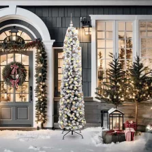   vidaXL Mű karácsonyfa 300 LED-del Zöld 210 cm PVC, acél és műanyag