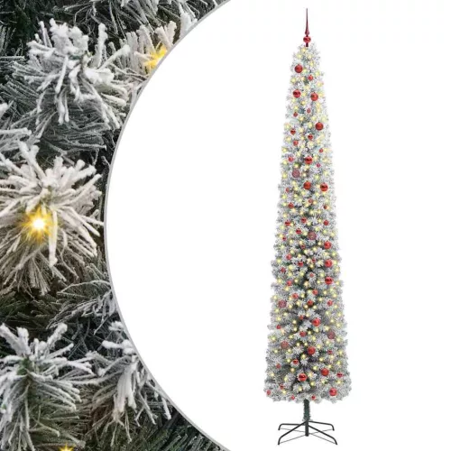 vidaXL Mű karácsonyfa 300 LED-del Zöld 300 cm PVC, acél és műanyag