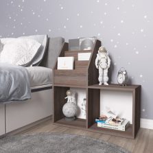   vidaXL szürke-sonoma színű szerelt fa gyerek újságtartó 71x30x78,5 cm