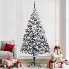   vidaXL Mű karácsonyfa Zöld 240 x 150 cm PVC és Acél és Műanyag