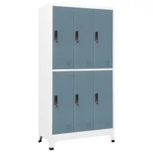   vidaXL világos- és sötétszürke acél zárható szekrény 90 x 45 x 180 cm