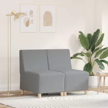   vidaXL Karfa Nélküli Modularis Kanapé Egység 2 pcs Világosszürke