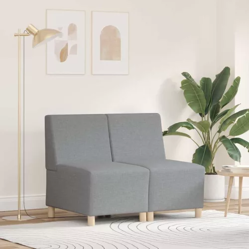vidaXL Karfa Nélküli Modularis Kanapé Egység 2 pcs Világosszürke