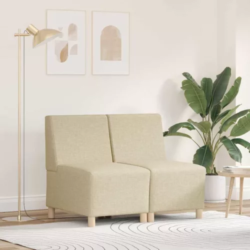 vidaXL Karfa Nélküli Modularis Kanapé Egység 2 pcs Krém