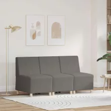  vidaXL Karfa Nélküli Modularis Kanapé Egység 3 pcs Világosszürke