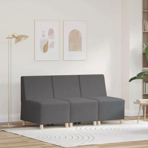 vidaXL Karfa Nélküli Modularis Kanapé Egység 3 pcs Sötétszürke