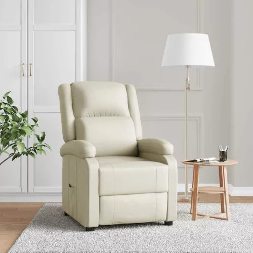 vidaXL fehér műbőr dönthető fotel