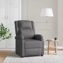 vidaXL szürke műbőr dönthető fotel